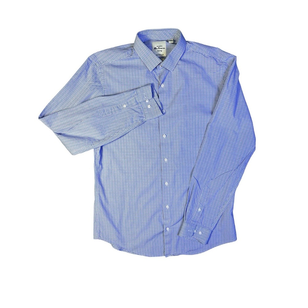 Ben Sherman Tailored Skinny Fit Stretch Men's 15 1/2 34/35 Long Sleeve Shirt